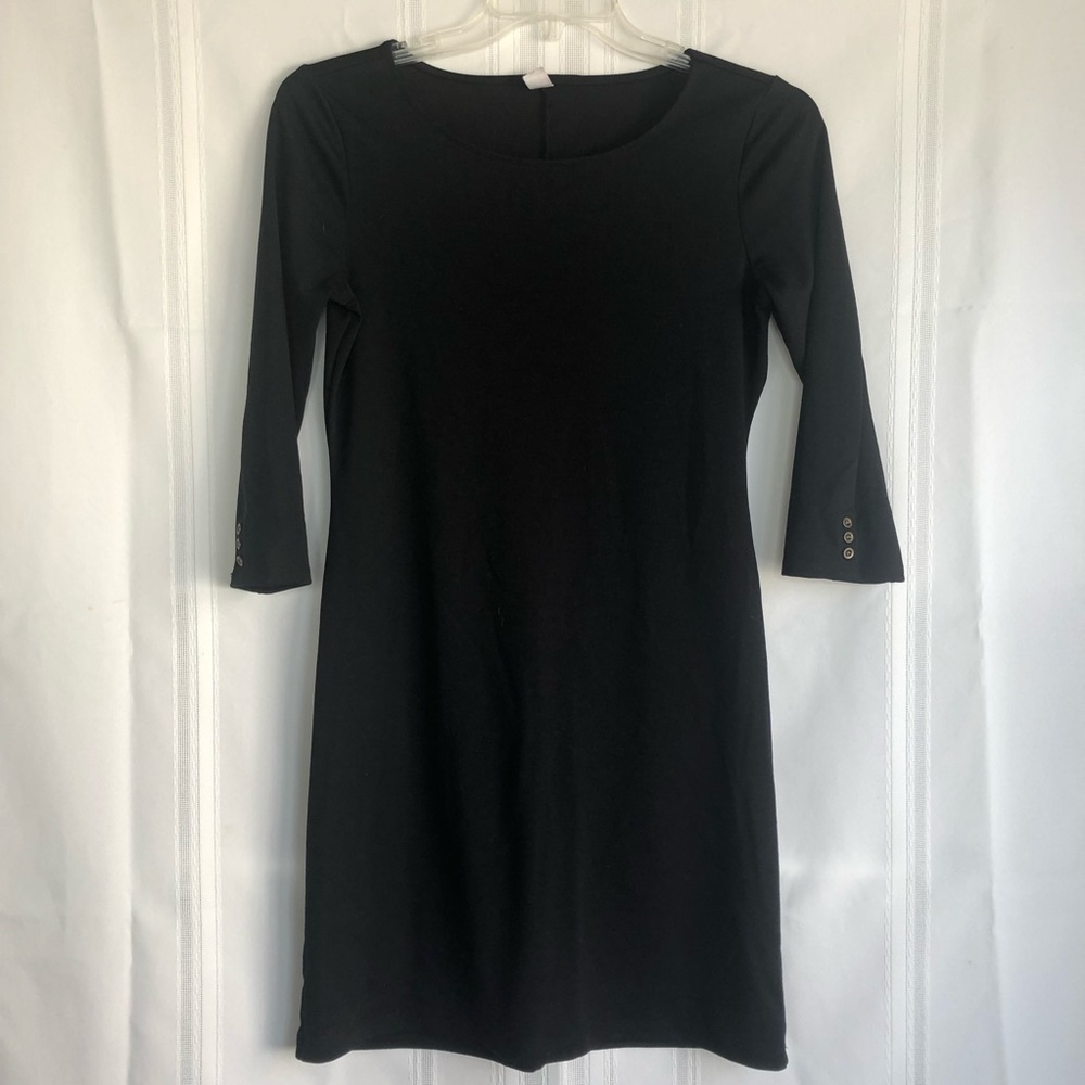 Old Navy 3/4 Length Sleeve Black Career Dress (S)